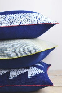 Shibori indigo cushions 